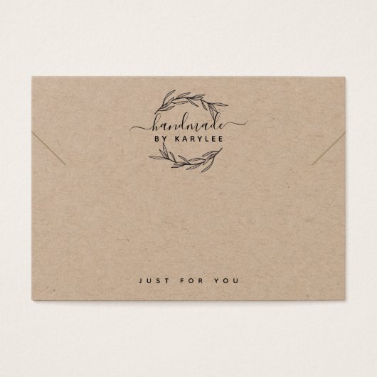 ローレルリーフネックレスブレスレットディスプレイカード (正面)