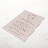 ローレルリーフハートリース結婚ズモノグラム 箔招待状 (回転した状態)