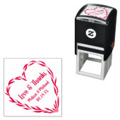 ローレルリーフハートリース |さん結婚ありがとう セルフインキングスタンプ (インサイチュ)