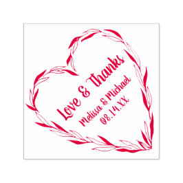 ローレルリーフハートリース |さん結婚ありがとう セルフインキングスタンプ