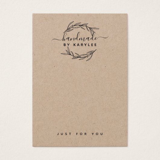 ローレルリーフ素朴ジュエリーイヤリングディスプレイカード (正面)