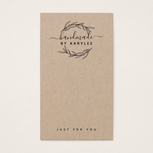 ローレルリーフ素朴ジュエリーイヤリングディスプレイカード (正面)