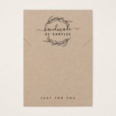 ローレルリーフ素朴ネックレスディスプレイカード (正面)