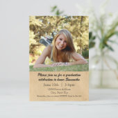 ローレルリーフ- 3x5卒業案 招待状 (スタンド正面)