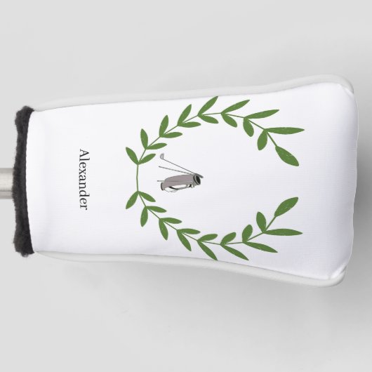 ローレル付きパターリース及びゴルフバッグ ゴルフヘッドカバー (正面)