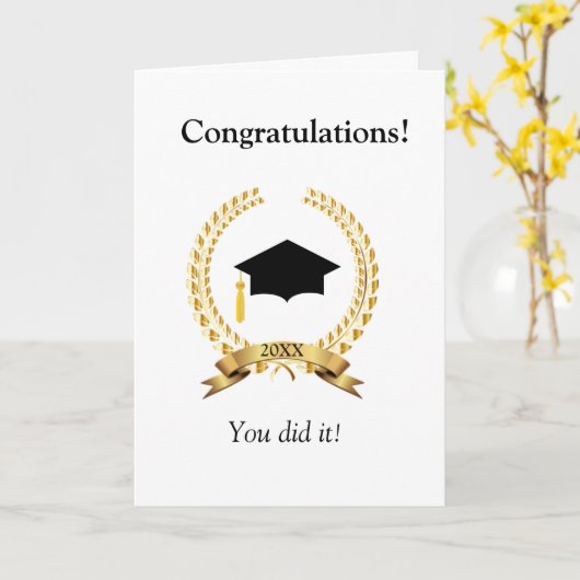 ローレル卒業カード カード (黄色い花)