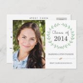 ローレル卒業パーティー招待状はがき インビテーションポストカード (正面/裏面)