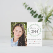 ローレル卒業パーティー招待状はがき インビテーションポストカード (スタンド正面)