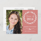 ローレル卒業パーティー招待状はがき インビテーションポストカード (正面/裏面)