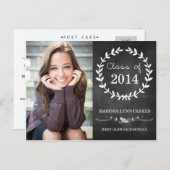 ローレル卒業パーティー招待状はがき インビテーションポストカード (正面/裏面)