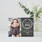 ローレル卒業パーティー招待状はがき インビテーションポストカード (スタンド正面)