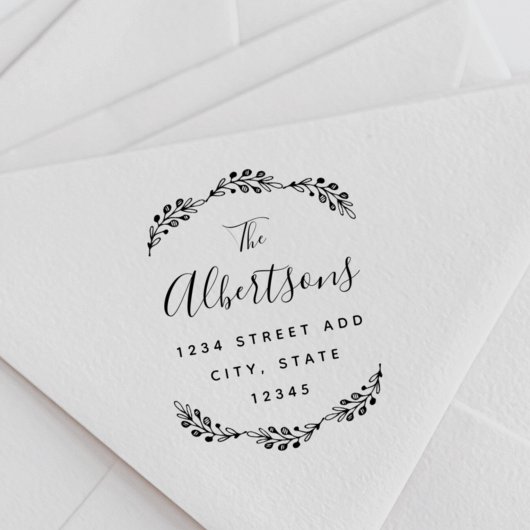 ローレル素朴ファミリー名差出人住所 セルフインキングスタンプ