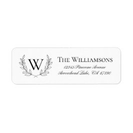 ローレル素朴リース差出人住所ラベル ラベル
