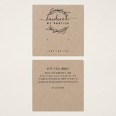 ローレル素朴リーフスタッドイヤリングディスプレイカード (正面&裏面)