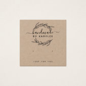 ローレル素朴リーフスタッドイヤリングディスプレイカード (正面)