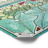 ローレル、アールヌーボーイラストレーションバイアルフォンスミュシャ ポスター (角)