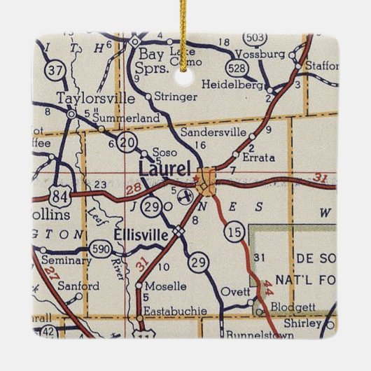 ローレルMSヴィンテージマップ セラミックオーナメント (裏面)