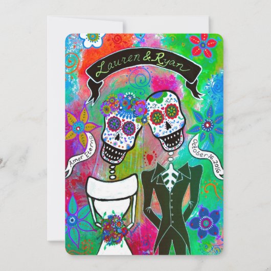 ローレンとライアンのDOD ウェディング招待状 招待状 (裏面)