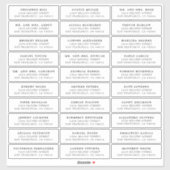 ローレンゲスト住所 シールエレガントウェディング シール (シート)