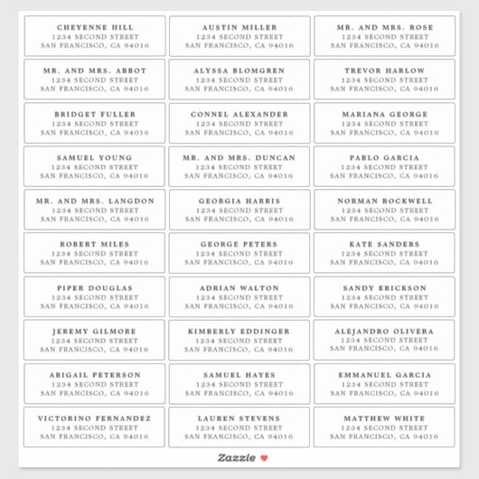 ローレンゲスト住所 シールエレガントウェディング シール (シート)