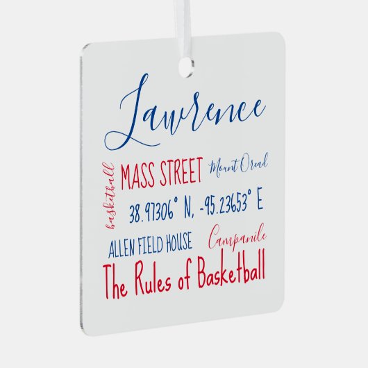 ローレンスカンザスサブウェイアートメタルオーナメント メタルオーナメント (正面右)