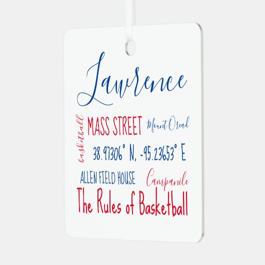 ローレンスカンザスサブウェイアートメタルオーナメント メタルオーナメント (正面左)