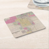 ローレンス、カンザス スクエアペーパーコースター (アングル)