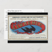 ローレンス・クリッパー帆船1900 ポストカード (正面/裏面)