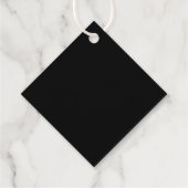 ローレンブラック&ホワイトモノグラムエレガントな結婚式 フェイバータグ (裏面)