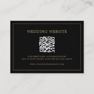 ローレンブラック&金ゴールドエレガントな結婚式 エンクロージャーカード