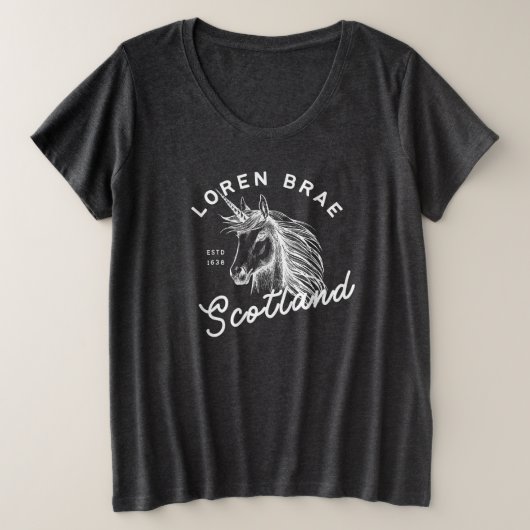ローレンブレユニコーンTシャツ プラスサイズTシャツ (デザイン正面)