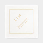 ローレンモノグラムエレガントウェディング 箔ナプキン (正面)