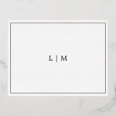 ローレンモノグラムエレガントウェディング 箔招待状ポストカード (裏面)