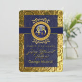 ローレン4エレガントグラマーエンボス退職パーティー 招待状 (スタンド正面)