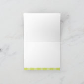 ローレン – ピンクのスポットとライムストライプ ノートカード (内部)