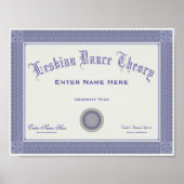 ローレン・ボエバート・レズビアンダンスのディプロマのパーソナライズ ポスター (正面)