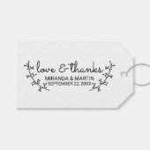 ローレ素朴ル結婚式の引き出物 ギフトタグ (正面(横))