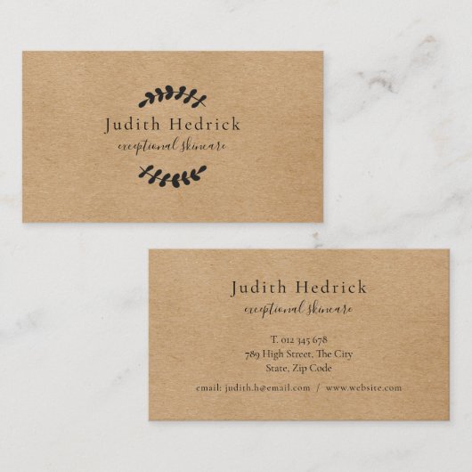 ローレ葉ルク素朴ラフト 名刺 (正面/裏面)