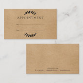 ローレ葉ル素朴顧客アポイントメントカード 名刺 (正面/裏面)