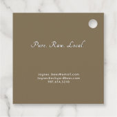 ローローカルハニーネックラベルクラフトワイルドフラワー フェイバータグ (裏面)