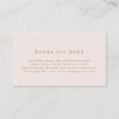 ローワンのピンクゴールドシンプルベビーシャワーブック 赤ちゃんのための本 エンクロージャーカード (正面)