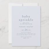 ローワンクラシックボーイブルーボーシンプルホベビー散布機 招待状 (正面)