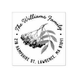 ローワンベリーブランチ差出人住所スタンプ ラバースタンプ