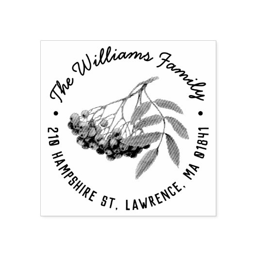 ローワンベリーブランチ差出人住所スタンプ ラバースタンプ (インプリント)