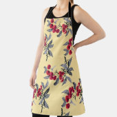 ローワン植物：水色イエローシームレス エプロン (インサイチュ)