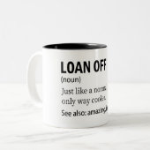 ローンおもしろいオフィサー定義2トーンコーヒーマグ ツートーンマグカップ (正面左)
