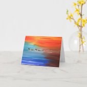 ローンの写真付き折り畳みグリーティングカード カード (黄色い花)