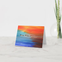 ローンの写真付き折り畳みグリーティングカード