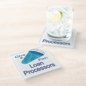 ローンの処理業者に大声で言う ガラスコースター (アングル)