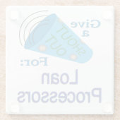 ローンの処理業者に大声で言う ガラスコースター (裏面)